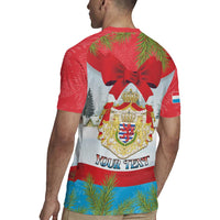 Personalised Luxembourg Christmas Rugby Jersey Schei Chreschtdeeg 2025 - Wonder Print Shop