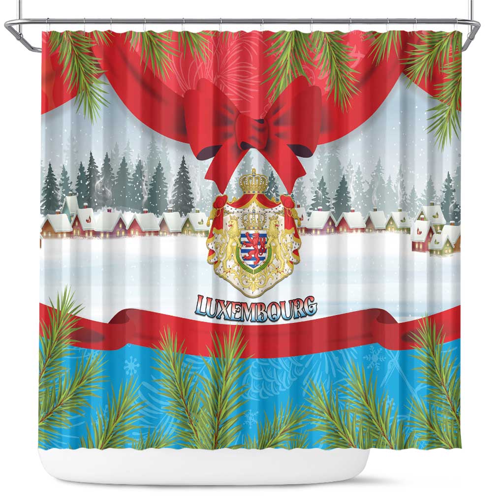 Luxembourg Christmas Shower Curtain Schei Chreschtdeeg 2025 - Wonder Print Shop
