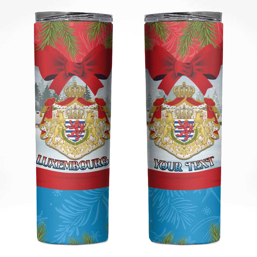 Personalised Luxembourg Christmas Skinny Tumbler Schei Chreschtdeeg 2025 - Wonder Print Shop