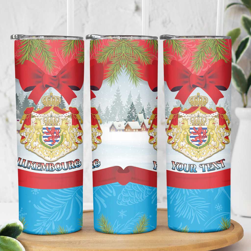 Personalised Luxembourg Christmas Skinny Tumbler Schei Chreschtdeeg 2025 - Wonder Print Shop
