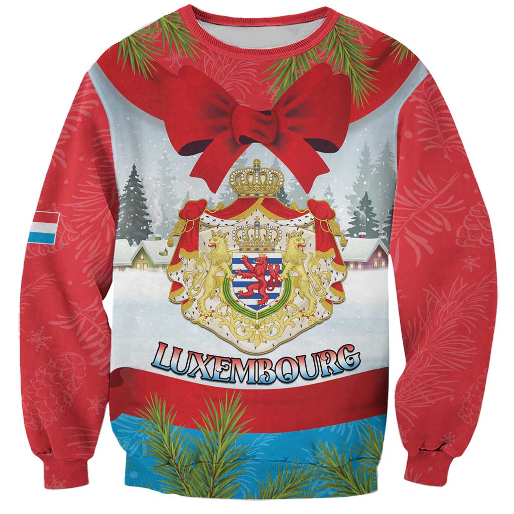 Personalised Luxembourg Christmas Sweatshirt Schei Chreschtdeeg 2025 - Wonder Print Shop