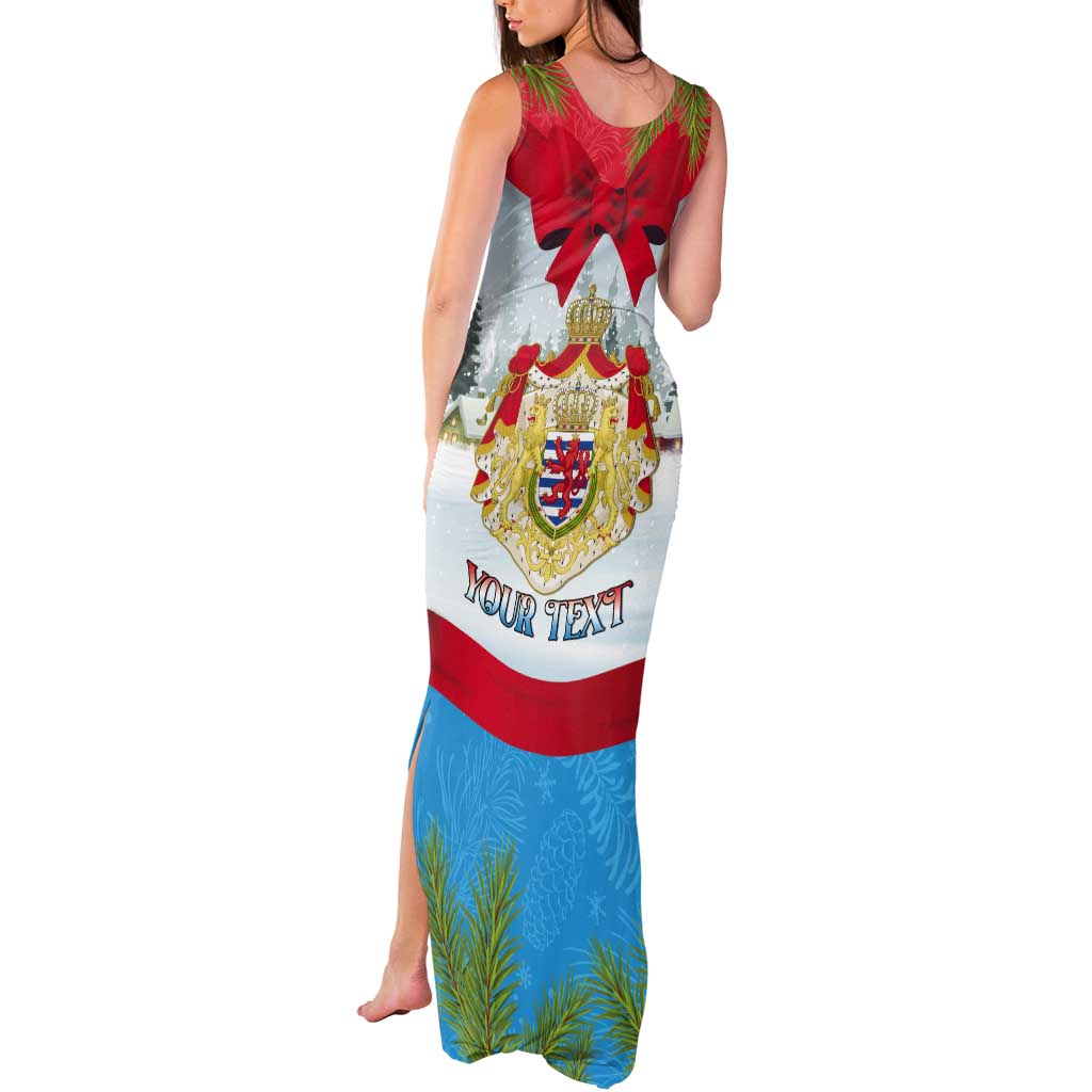 Personalised Luxembourg Christmas Tank Maxi Dress Schei Chreschtdeeg 2025 - Wonder Print Shop