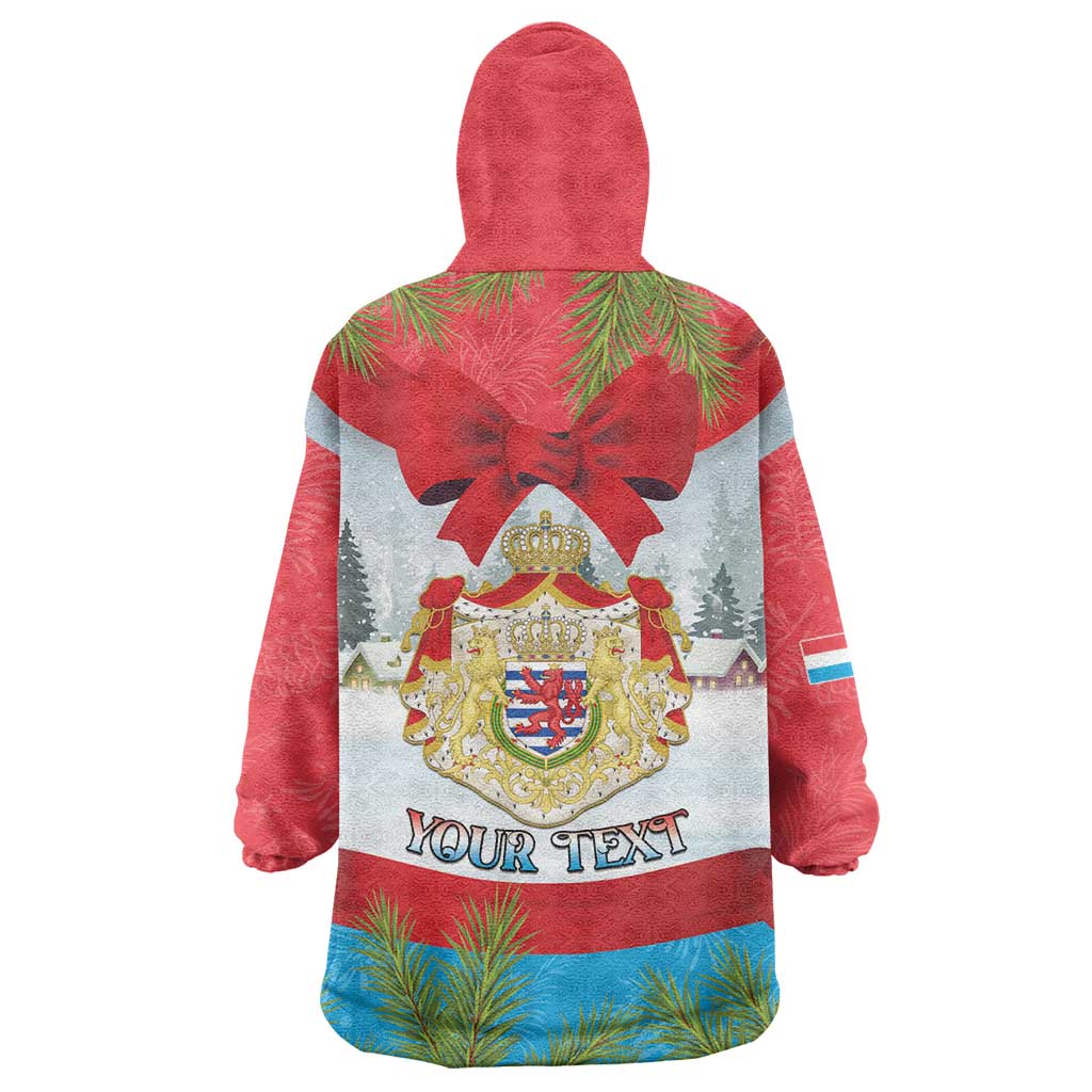 Personalised Luxembourg Christmas Wearable Blanket Hoodie Schei Chreschtdeeg 2025 - Wonder Print Shop