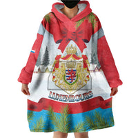 Personalised Luxembourg Christmas Wearable Blanket Hoodie Schei Chreschtdeeg 2025 - Wonder Print Shop