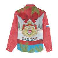 Personalised Luxembourg Christmas Women Casual Shirt Schei Chreschtdeeg 2025 - Wonder Print Shop