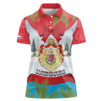 Personalised Luxembourg Christmas Women Polo Shirt Schei Chreschtdeeg 2025 - Wonder Print Shop