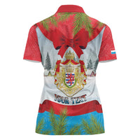 Personalised Luxembourg Christmas Women Polo Shirt Schei Chreschtdeeg 2025 - Wonder Print Shop