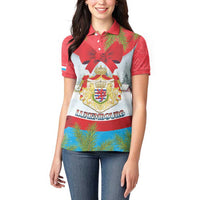 Personalised Luxembourg Christmas Women Polo Shirt Schei Chreschtdeeg 2025 - Wonder Print Shop