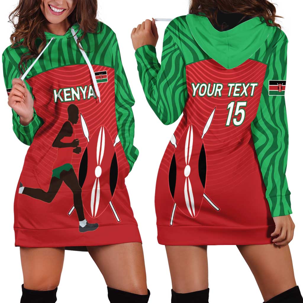 Custom Athletics Kenya Hoodie Dress Kenyan Runner - Wonder Print Shop