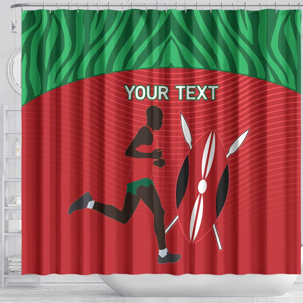 Custom Athletics Kenya Shower Curtain Kenyan Runner