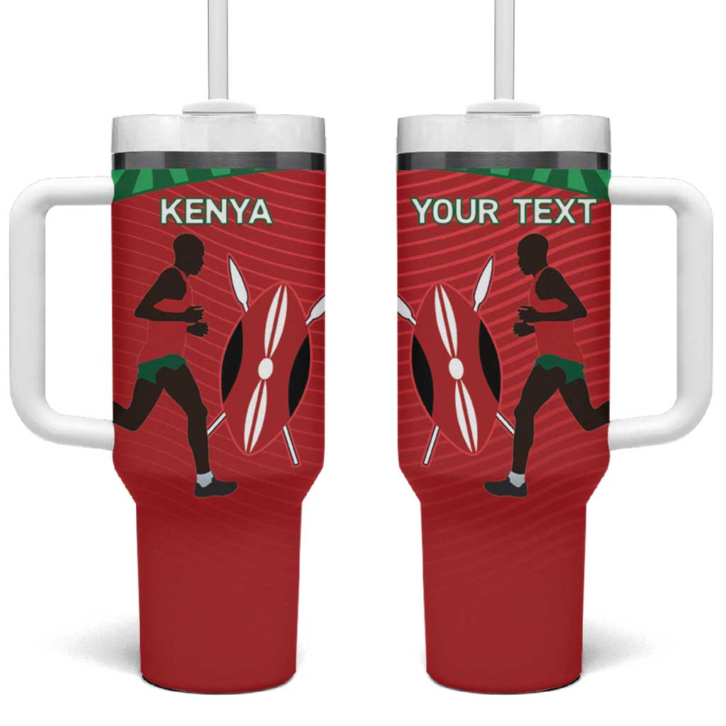 Custom Athletics Kenya Tumbler With Handle Kenyan Runner - Wonder Print Shop