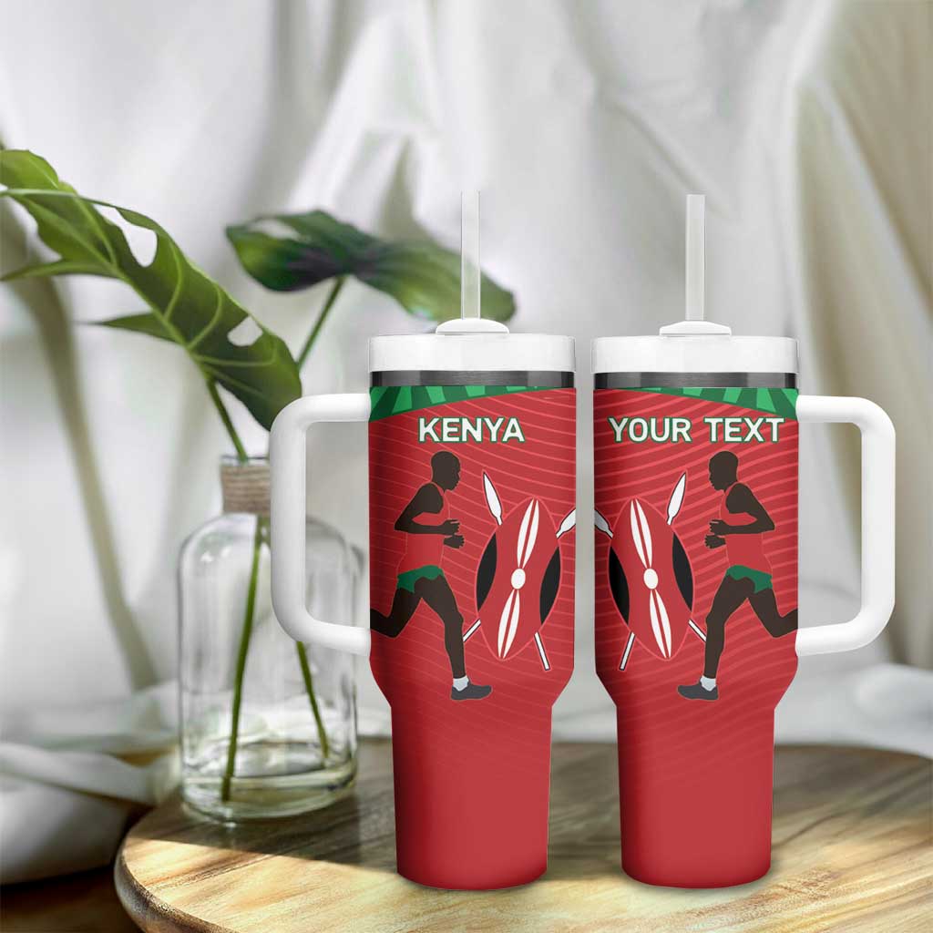 Custom Athletics Kenya Tumbler With Handle Kenyan Runner - Wonder Print Shop