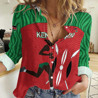 Custom Athletics Kenya Women Casual Shirt Kenyan Runner - Wonder Print Shop