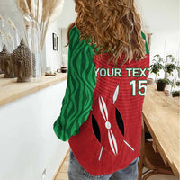 Custom Athletics Kenya Women Casual Shirt Kenyan Runner - Wonder Print Shop
