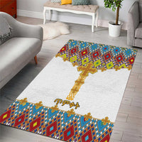 Ethiopian Epiphany Area Rug Cross Mix Tilet Pattern - Wonder Print Shop
