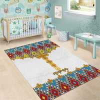 Ethiopian Epiphany Area Rug Cross Mix Tilet Pattern - Wonder Print Shop