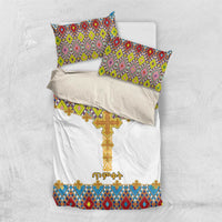 Ethiopian Epiphany Bedding Set Cross Mix Tilet Pattern - Wonder Print Shop