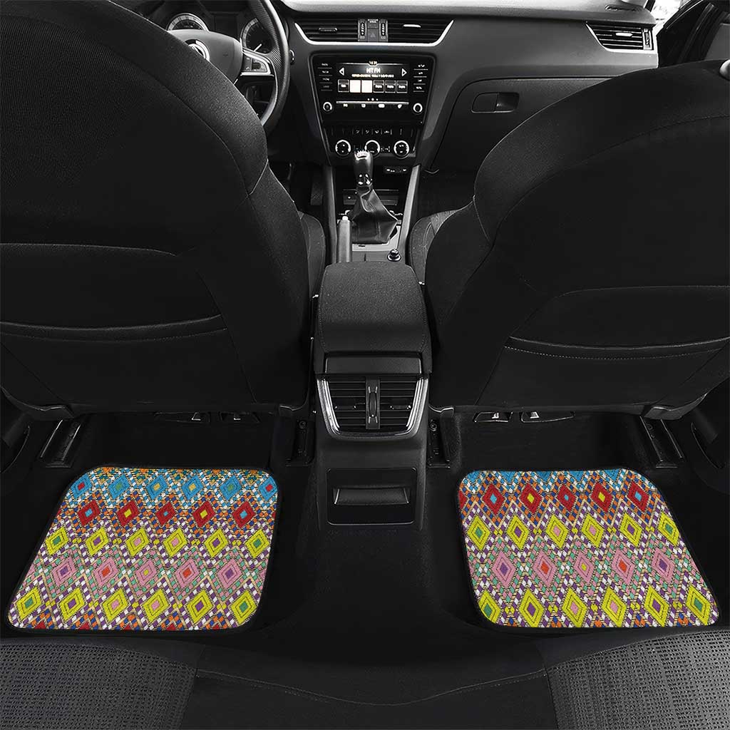 Ethiopian Epiphany Car Mats Cross Mix Tilet Pattern - Wonder Print Shop