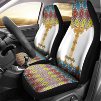 Ethiopian Epiphany Car Seat Cover Cross Mix Tilet Pattern - Wonder Print Shop