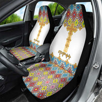Ethiopian Epiphany Car Seat Cover Cross Mix Tilet Pattern - Wonder Print Shop