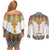 Ethiopian Epiphany Couples Matching Off Shoulder Short Dress and Long Sleeve Button Shirt Cross Mix Tilet Pattern - Wonder Print Shop