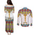 Ethiopian Epiphany Couples Matching Puletasi and Long Sleeve Button Shirt Cross Mix Tilet Pattern - Wonder Print Shop