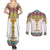 Ethiopian Epiphany Couples Matching Summer Maxi Dress and Long Sleeve Button Shirt Cross Mix Tilet Pattern - Wonder Print Shop