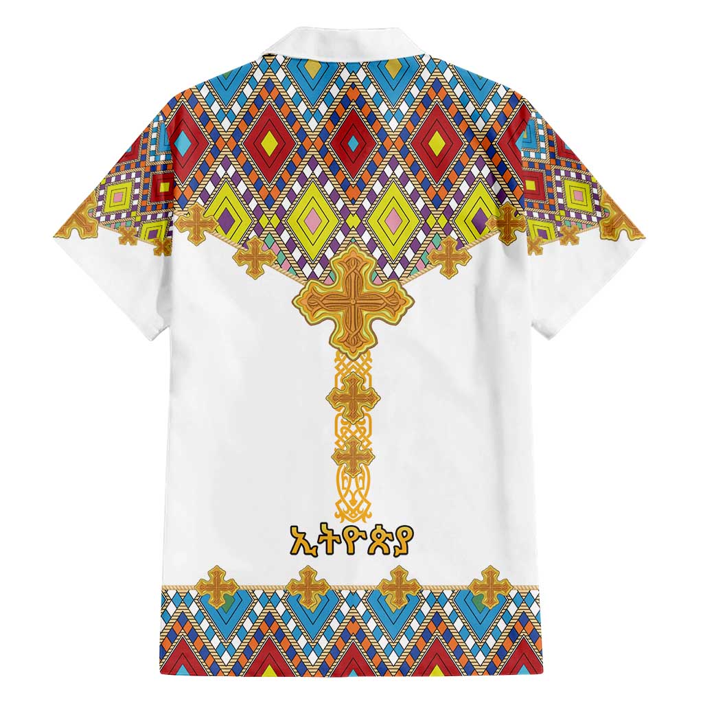 Ethiopian Epiphany Family Matching Long Sleeve Bodycon Dress and Hawaiian Shirt Cross Mix Tilet Pattern - Wonder Print Shop