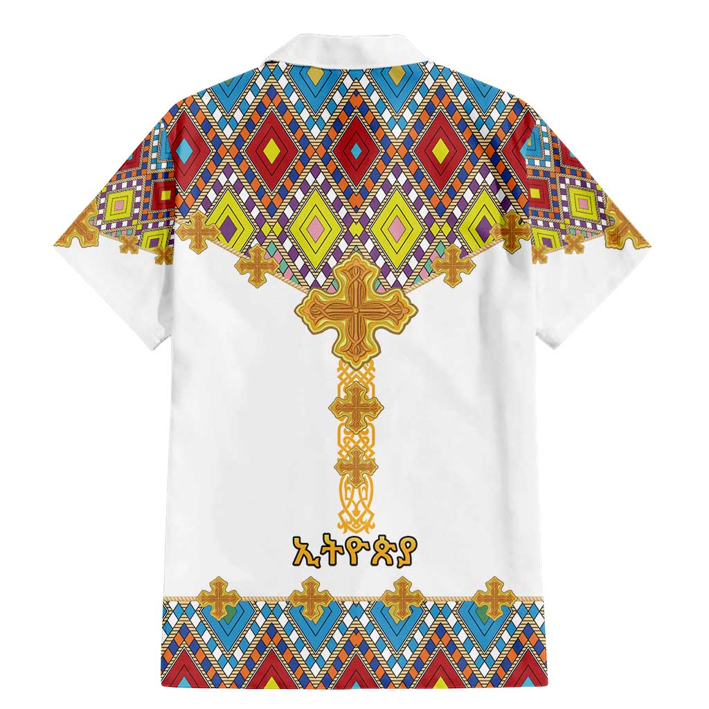 Ethiopian Epiphany Family Matching Mermaid Dress and Hawaiian Shirt Cross Mix Tilet Pattern - Wonder Print Shop