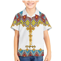 Ethiopian Epiphany Family Matching Mermaid Dress and Hawaiian Shirt Cross Mix Tilet Pattern - Wonder Print Shop