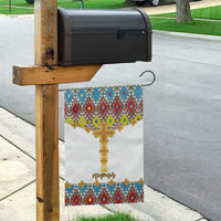 Ethiopian Epiphany Garden Flag Cross Mix Tilet Pattern - Wonder Print Shop