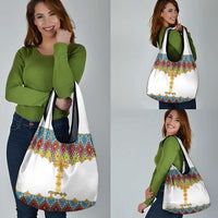 Ethiopian Epiphany Grocery Bag Cross Mix Tilet Pattern