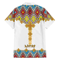 Ethiopian Epiphany Hawaiian Shirt Cross Mix Tilet Pattern - Wonder Print Shop