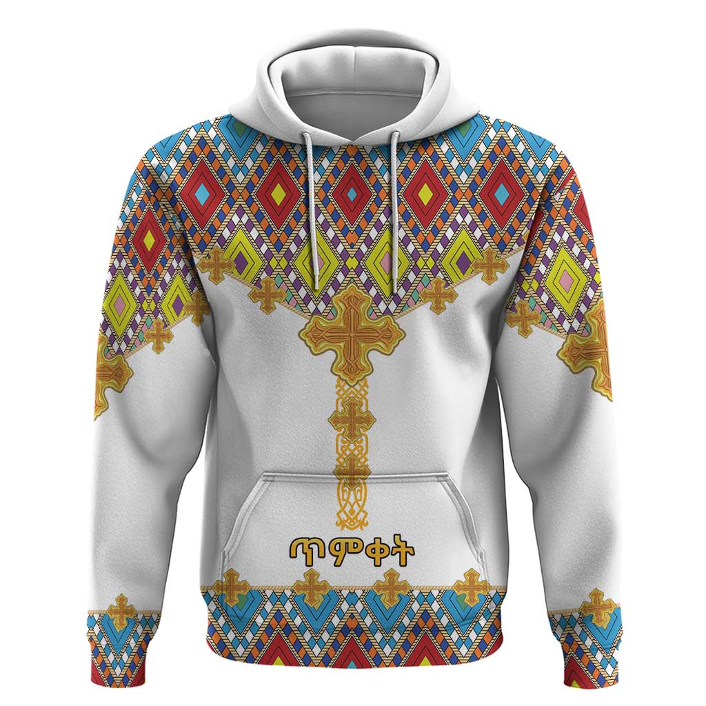 Ethiopian Epiphany Hoodie Cross Mix Tilet Pattern - Wonder Print Shop
