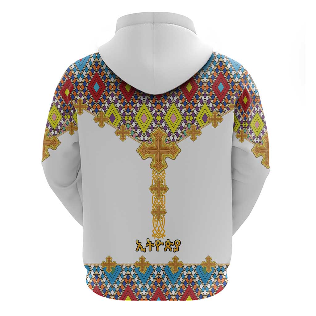 Ethiopian Epiphany Hoodie Cross Mix Tilet Pattern - Wonder Print Shop