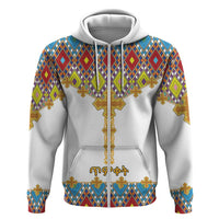 Ethiopian Epiphany Hoodie Cross Mix Tilet Pattern - Wonder Print Shop