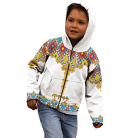 Ethiopian Epiphany Kid Hoodie Cross Mix Tilet Pattern - Wonder Print Shop