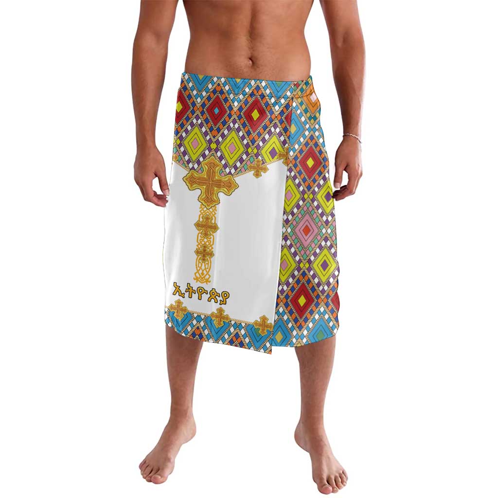 Ethiopian Epiphany Lavalava Cross Mix Tilet Pattern - Wonder Print Shop