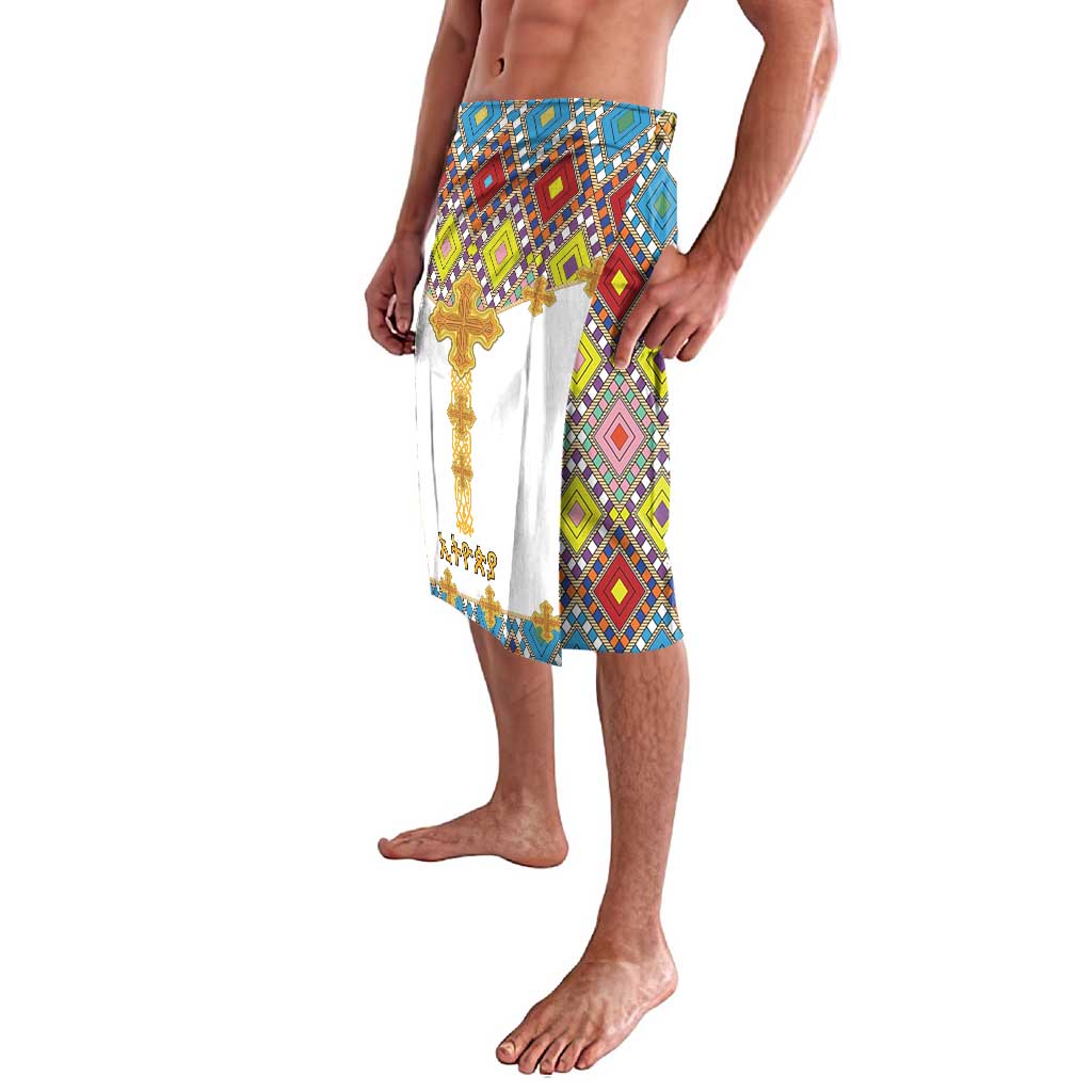 Ethiopian Epiphany Lavalava Cross Mix Tilet Pattern - Wonder Print Shop