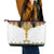 Ethiopian Epiphany Leather Tote Bag Cross Mix Tilet Pattern - Wonder Print Shop