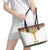 Ethiopian Epiphany Leather Tote Bag Cross Mix Tilet Pattern - Wonder Print Shop