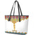 Ethiopian Epiphany Leather Tote Bag Cross Mix Tilet Pattern - Wonder Print Shop