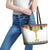 Ethiopian Epiphany Leather Tote Bag Cross Mix Tilet Pattern - Wonder Print Shop