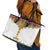 Ethiopian Epiphany Leather Tote Bag Cross Mix Tilet Pattern - Wonder Print Shop