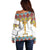 Ethiopian Epiphany Off Shoulder Sweater Cross Mix Tilet Pattern - Wonder Print Shop