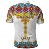 Ethiopian Epiphany Polo Shirt Cross Mix Tilet Pattern - Wonder Print Shop