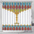 Ethiopian Epiphany Shower Curtain Cross Mix Tilet Pattern