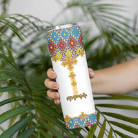 Ethiopian Epiphany Skinny Tumbler Cross Mix Tilet Pattern - Wonder Print Shop