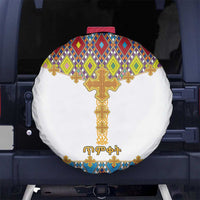 Ethiopian Epiphany Spare Tire Cover Cross Mix Tilet Pattern - Wonder Print Shop