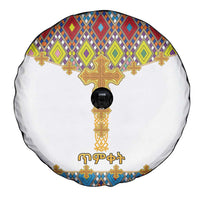 Ethiopian Epiphany Spare Tire Cover Cross Mix Tilet Pattern - Wonder Print Shop